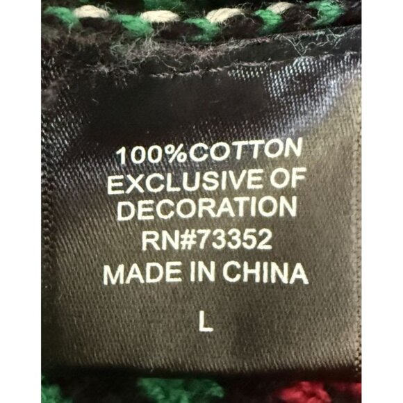 Ugly Christmas Sweater Grumpy Cat Design By 33Degrees L Mens Holiday Red Green - Picture 6 of 7